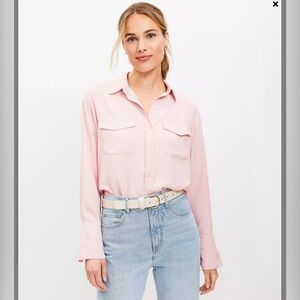 LOFT NWT Wide Cuff Utility Shirt Size L